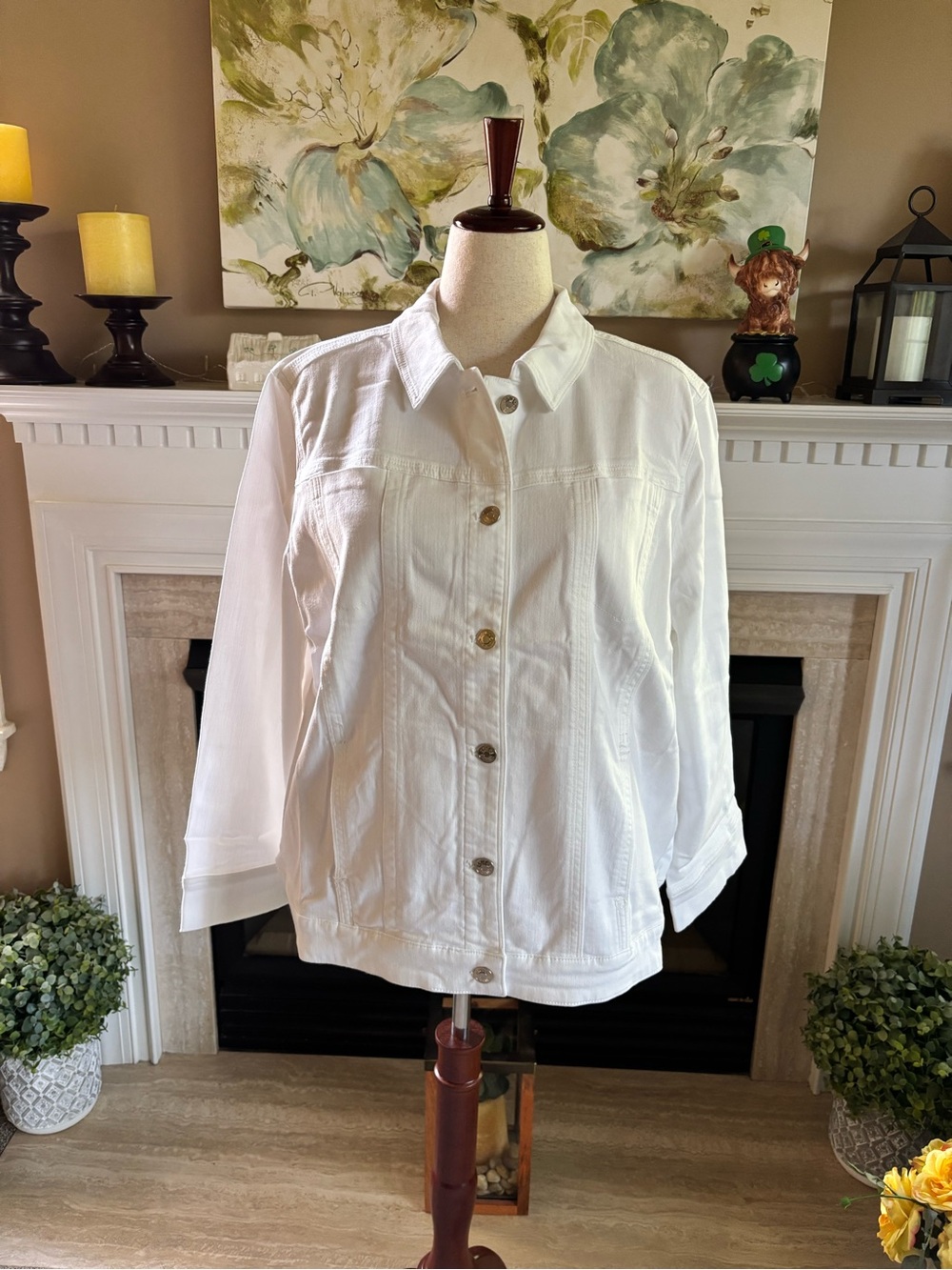 *NEW* Chico’s Spring Basic Denim Alabaster Jacket - Size 20/22